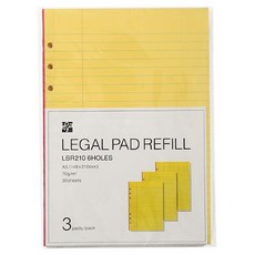 伊藤屋 Time Value Legal 筆記本補充內頁 A5尺寸 6孔 LBR210 3入, 1個, 30張