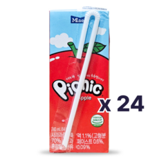 피크닉 사과, 240ml, 24개
