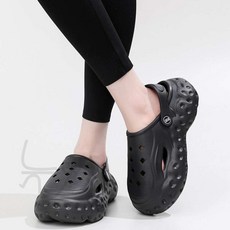 늘눠프 통굽 샌들 슬리퍼 250-255mm 블랙