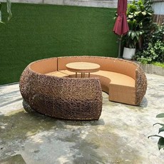 TFOT戶外網紅鳥巢卡座藤編沙發樹上鳥窩造型，打卡餐廳景區民宿戶外座椅，寵物外出便攜式安全座椅, 2.5米矮卡座, 1個