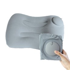 여행용 캠핑 에어베개, 그레이, 1개