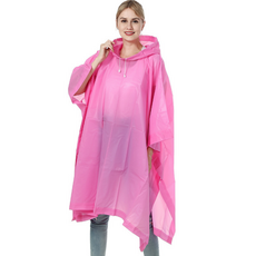 박스비 남녀공용 아웃도어 방수 우비, 라이트핑크