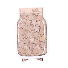 WENYAN 유아를위한 보상 항아리 좋은 행동 보상 항아리 일일 루틴 Habbits 소년 소녀 나무 보상 시스템 선물 장식 행동, 나무 색 별, 13.7cmx21cm, 멍청한