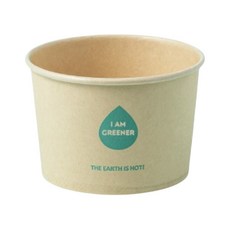 아이엠그리너 친환경 대나무 종이 그릇 앞 접시 밥 260ml 일회용 용기, 50개입, 1개