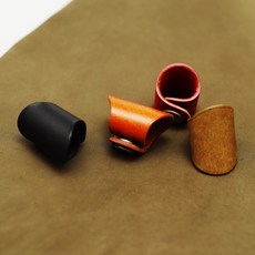 에치펠레 수제 BIG 민자 통가죽 스카프링 홀더/쁘띠스카프 반다나