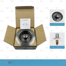 전동 주방 싱크대 물빠짐 필터 망 세척볼 필터링 코어, 건메탈 그레이 얕은 싱크대용, 기본 색상