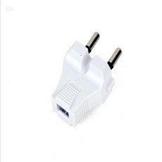누전방지 전기플러그 접지형 1P 화이트색상 16A 돼지코220v 전기접지플러그, 1개