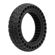 Anti-slip10x2.5 (60/70-6.5)Ninebot G30L 전기 스쿠터 방폭 타이어 그립을위한 오프로드 솔리드, 02 Black, 1개