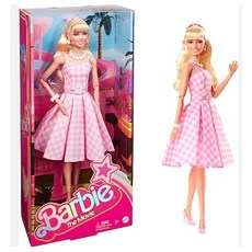 Barbie 芭比電影 粉紅格紋連衣裙 收藏系列 娃娃, 1個