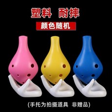 陶笛 初學者入門樂器, 1個, 塑料 隨機 送教程+視頻+掛繩+袋子