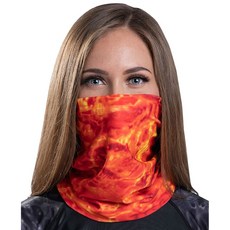 여성용 아쿠아 디자인 페이스 마스크 UPF 50 모터사이클 스키 커버 발라클라바 게이터, Liquid Lava, 1개