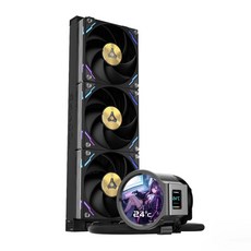 TCOMAS 鈦鉭 LX800 PRO 360磁吸雙螢幕一體化水冷散熱器/6年保固(漏液全保), 1個, 黑色