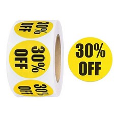 30% 컬러 롤 스티커 1롤(500개), 단일, 1개, 1개입