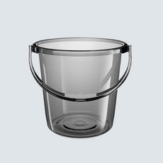 나성아그로 고급 반투명 바케스 중 블루 양동이 플라스틱 용기 바게스, 1개, 반투명 블랙 대