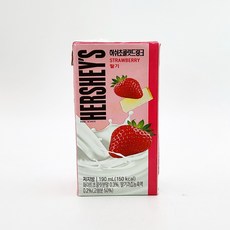 허쉬초콜릿드링크 딸기 190ml, 12개