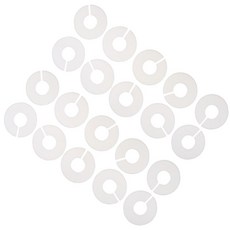 GHSHOP 20팩 의류 랙 크기 구분선 옷장 원형 옷걸이 분할기, 설명, 설명, 설명