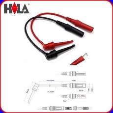 HILA FC-N22 55mm 中鉤夾 (母4mm) 組合式安規探棒 紅/黑, 1個