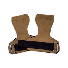 牛皮拉力帶 助力帶 三合一拉力帶 拉力帶 握力帶 引體向上 健身牛皮護掌運動握力帶女器械單槓防滑手腕, 升級款淺棕M碼, 1個