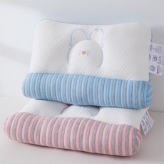 수면일기 귀여운 커플 꿀잠 수면베개 편안한 경추베개 1+1, 핑크+블루, 2개