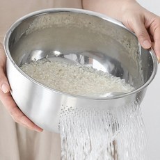 스텐 304 쌀세척볼 대형 26cm 쌀씻는볼 믹싱볼, 1개, 스텐304 세척볼