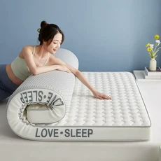 라텍스 메모리폼 매트리스 침실용 부드러운 침대 매트, 1cm, 퓨어화이트 6cm