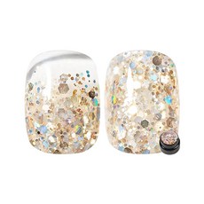 ByFunMe八方米 歐箔璀璨亮片罐裝凝膠 閃耀指尖 持久亮麗 輕鬆打造個性美甲, 1個, 煌映星舞