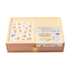 디즈니 위니더푸 손잡이 데코 서랍장 1칸, 1개, 옐로우, 1개