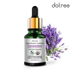 도트리 비건 유기농 라벤더 100% 퓨어 내추럴 아로마 에센셜 오일 번들, 3개, 10ml