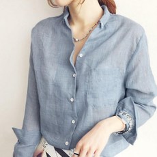여름 아우터 데일리 남방 여자 긴팔 셔츠 캐주얼 여성 봄블라우스 블라우스 데일리룩 루즈핏