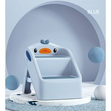 바이 베이비캠프 유아용 안전 접이식 2단 발 디딤대, 블루, 1개