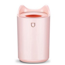 七彩香薰加濕器 加大容量 雙噴頭 香薰機 淨化器 大容量 小夜燈 USB 辦公室 家用 補水機, 粉色