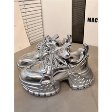 퓨어그로 MACK BASEC 여성 운동화 정품 가죽 스포츠 신발 트렌드 어글리슈즈 키높이 운동화 2종컬러