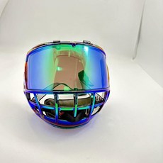 GY 하키 풀 페이스 쉴드 바이저 주니어 아이스하키 헬멧 마스크 (2피스-투명 + 스모크) 147382, 레보 그린