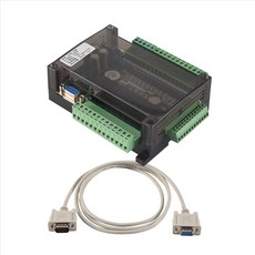 FX3U 24MR 6AD RS485 RTC (실시간 시계) 14 입력 10 릴레이 출력 6 아날로그 입력 2 아날로그 출력 PLC 컨트롤러, 검은 색