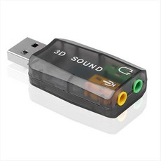 호환용 외장 USB 사운드 카드 3D 오디오 헤드셋 마이크 어댑터 PC 데스크탑 지원 3차원 사운드 호환, 1개, 흔한