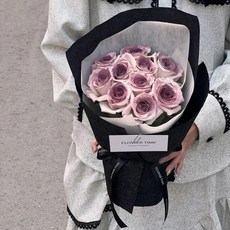 乾燥花 永生花 香皂花 永生花花束 烏梅子醬仿真香皂花永生花七夕情人節生日禮物送男女朋友成品花束, 網紅款11朵烏梅子醬成品-送賀卡