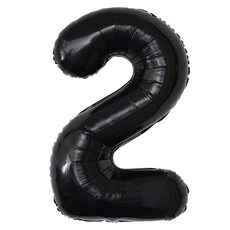 이벤트홀릭 초대형 숫자풍선 40인치 100cm, 1개, 블랙 2