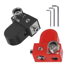 BTO 솔리드 양극 및 배터리 단자 (어댑터 칼라 파워 링 포함) 1x0/2/4 게이지 출력용, 01 1 Pair