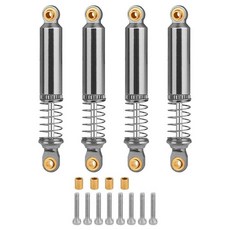 Pothyes TRX4M TRX4MT 1/18 RC 크롤러 업그레이드용 59MM Shocks 외부 스프링 충격 흡수 오일 댐퍼 (그레이) 176595, 회색
