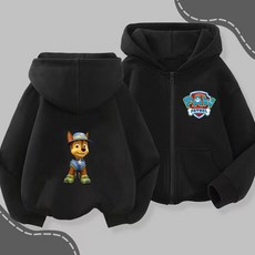 兒童冬季服裝 汪汪隊卡通連帽衛衣外套，2025新款兒童秋裝開衫上衣，男女童保暖舒適