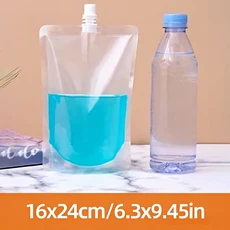 10개입 스파우트 음료수 저장용 캡 포함) 재사용 가능 포장 백 식품 등급, 04 16x24cm(850ml)
