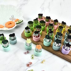 砂礫午餐盒形狀烘焙模具曲奇刀套組蔬菜成型機, 33種