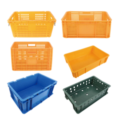 [마카모디] 국내생산 플라스틱 운반상자 농산물 이사짐 과일 우유 빵 계육 보관상자 바구니 14종, SAP-248, 1개