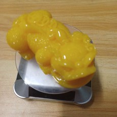 鷄油黃蜜蠟貔貅擺件 居家風水辦公室裝飾
