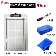 배드민턴 전술 전략판 감독 자석 훈련 테니스 축구 판 아이스하키 접이식 휴대용, 1개, 배드민턴 전술 보드 패키지 A 평면