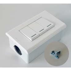 위너스 3구 스위치 세트(스위치+PVC 노출박스+이도피스), 1개