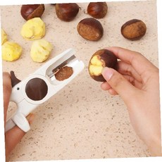 견과류 껍질 제거 전용 스테인리스 날 손잡이 달린 가위 호두 밤 까는 주방 조리, 1개, 밤가위