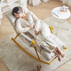Zoomland 흔들의자 소파 2인용 다이닝 리클라이너 편한 독서 안락 의자 스윙 릴렉스 체어, 1개, D