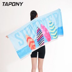 TAPONY 대형 초극세사 타올 타월 비치타올 똑딱이 판초겸용 큰수건 바스 목욕, 5.서핑보드, 1개