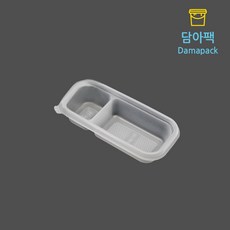 일회용 PP 반찬 AJ-PP 배달 포장 반찬용기 AJ 용기 소스 2칸 100개, 1개